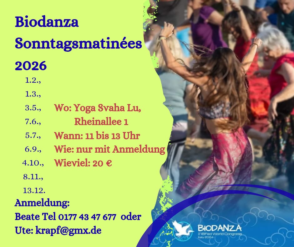 Biodanza Sonntagsmatinées 2026 Flyer